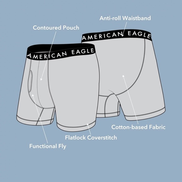 New AEO Galaxy 6" Classic Boxer Brief 2 pack - Picture 6 of 7